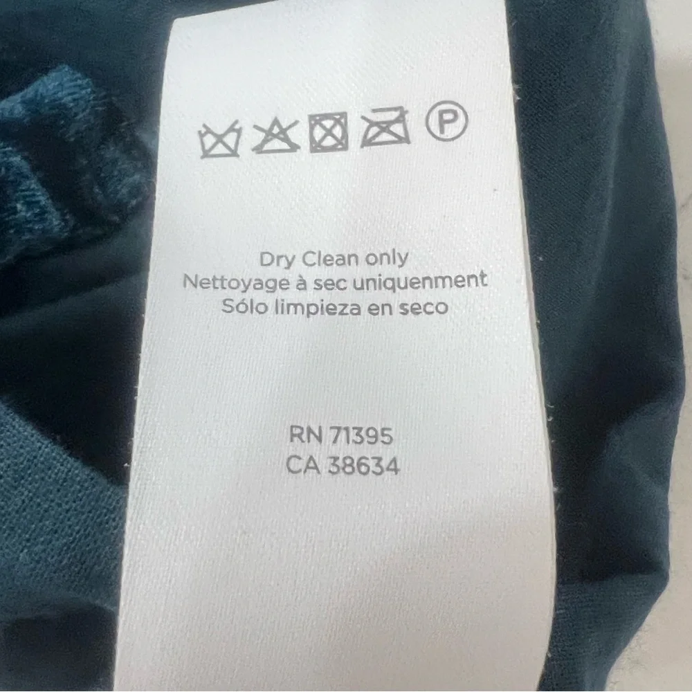 West Elm Lush Crinkle Velvet Euro Sham Blue 26”x26” - One Sham